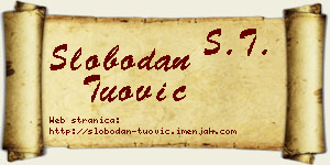 Slobodan Tuović vizit kartica